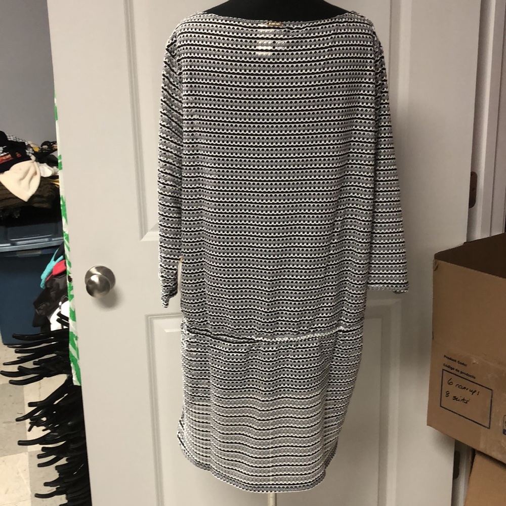 Anne Cole black and white mesh coverup - Picture 5 of 10